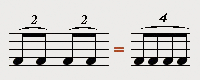Le rythme : duolet et quartolet