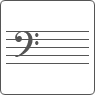 Papier à musique clé de fa 4