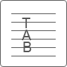 Papier à musique tablature 6 lignes