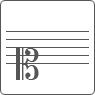 Papier à musique clé d'ut 1